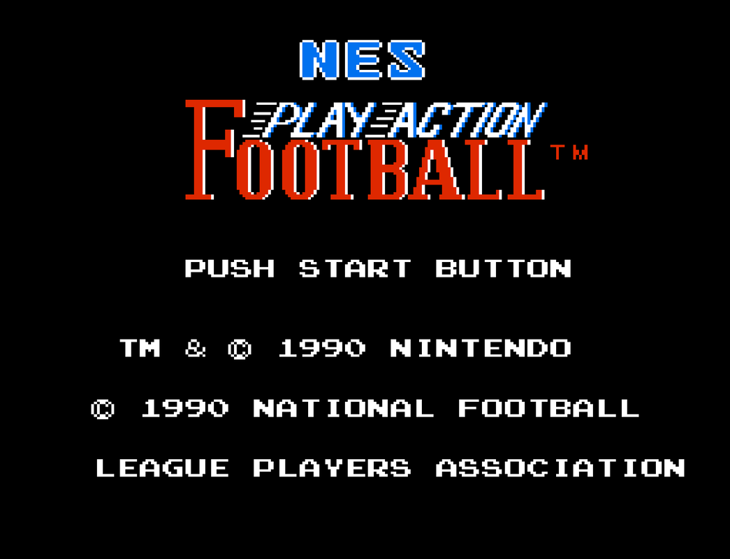 NES Play Action Football Screen Shot 1
