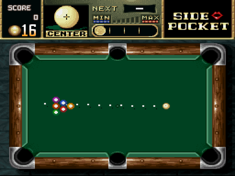 Side Pocket (SNES) Screenshot 3